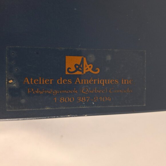 Rare Decorative Wooden Box By Atelier des Ameriques Pohenegamook Que - Picture 12 of 13